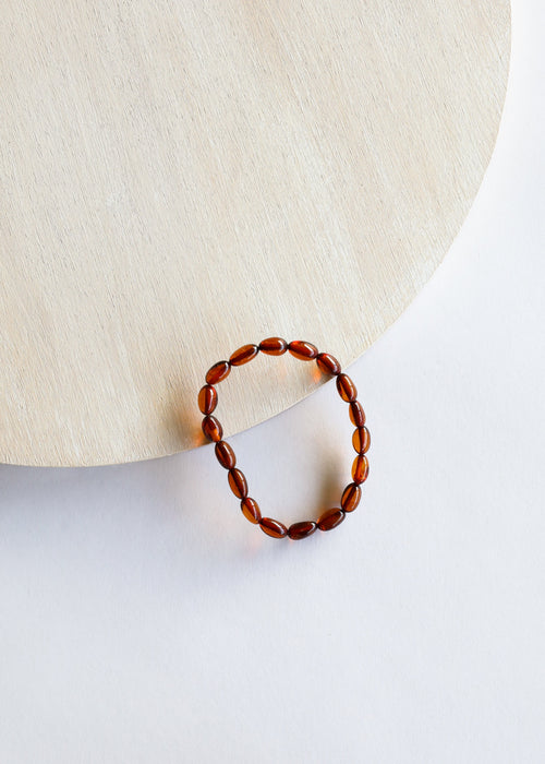 Polished Cognac Baltic Amber || Classic || Bracelet or Anklet