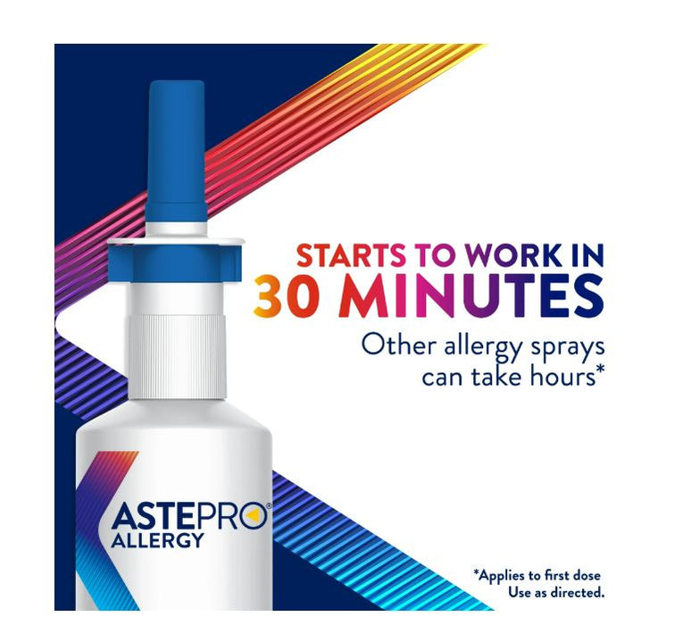 Astepro Allergy Relief Azelastine Nasal Spray Antihistamine, Steroid Free, 24-Hour Relief, 60 Metered Sprays