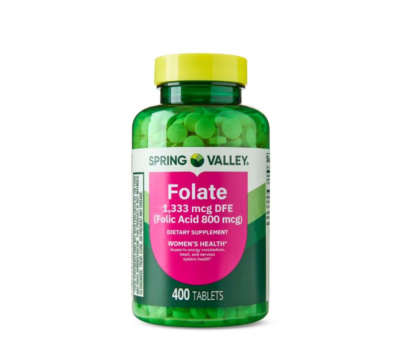 Spring Valley Folate Dietary Supplement, 1,333 mcg DFE, 400 Count
