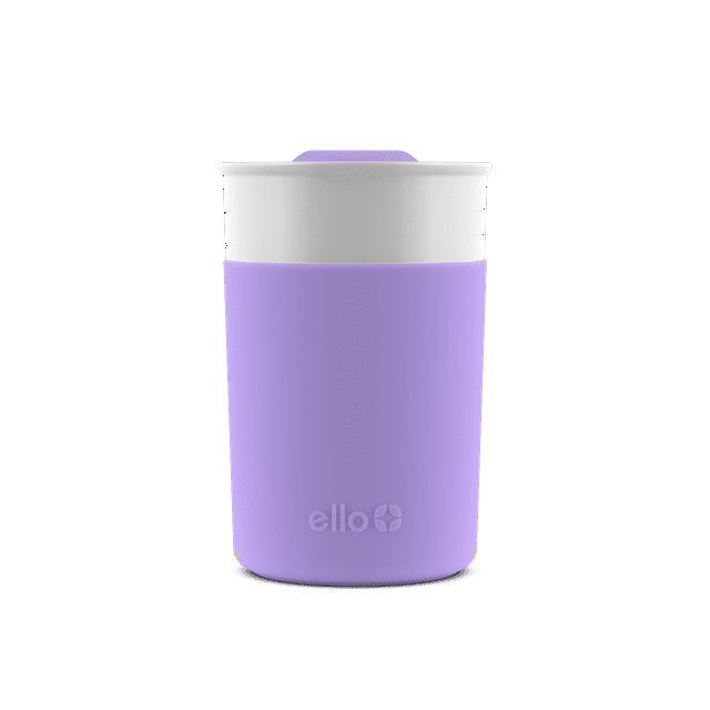 Ello Lilac Archie Ceramic Thermos Mug With Lid, 11 Fluid Ounces