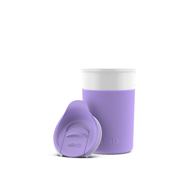 Ello Lilac Archie Ceramic Thermos Mug With Lid, 11 Fluid Ounces