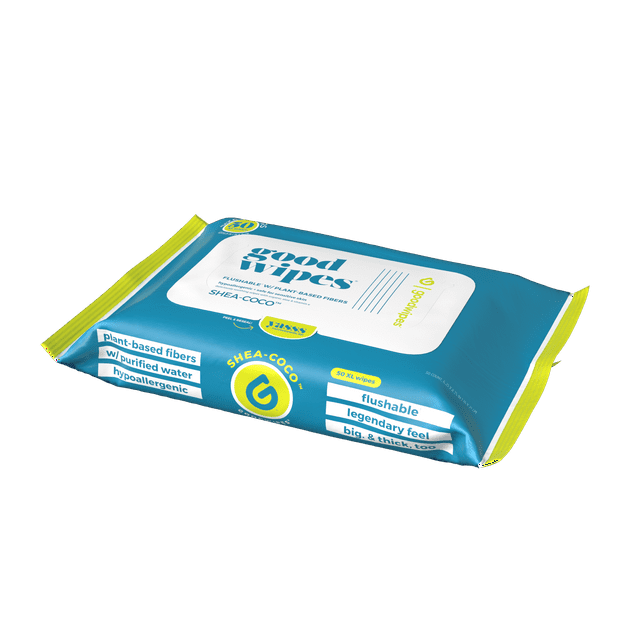 Goodwipes Flushable Butt Wipes Made with Soothing Botanicals & Aloe, 3 Packs (150 Total Wipes)