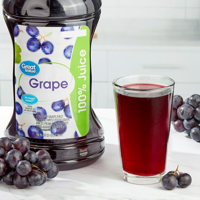 Great Value 100% Grape Juice, 96 fl oz