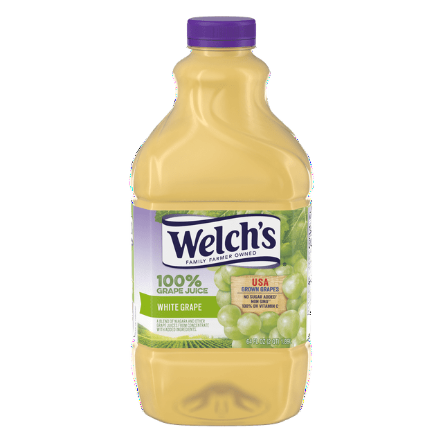 Welch's 100% White Grape Juice, 64 fl oz Bottle