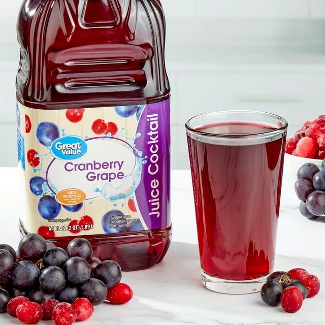 Great Value Cranberry Grape Juice Cocktail, 64 fl oz