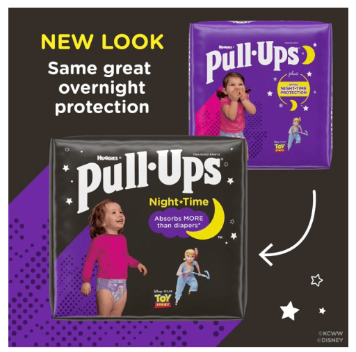 Pull-Ups Girls' Night-Time Training Pants Size 2T-3T; 68 Count