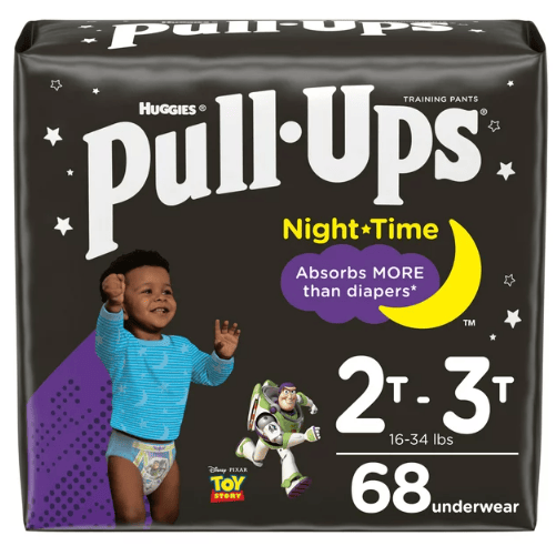 Pull-Ups Boys' Night-Time Training Pants Size 2T-3T; 68 Count