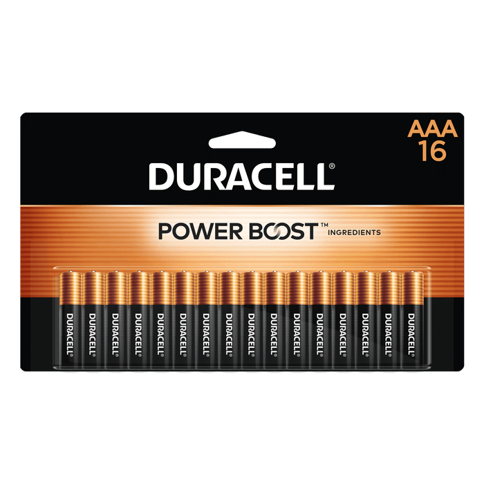 Duracell Coppertop AAA Battery with POWER BOOST?, 16 Pack Long-Lasting Batteries