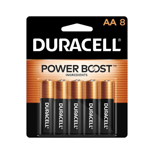 Duracell Coppertop AA Battery with POWER BOOST?, 8 Pack Long-Lasting Batteries