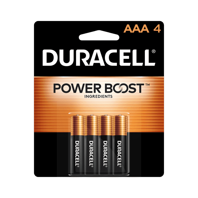 Duracell CopperTop Alkaline Batteries, AAA, 4/PK