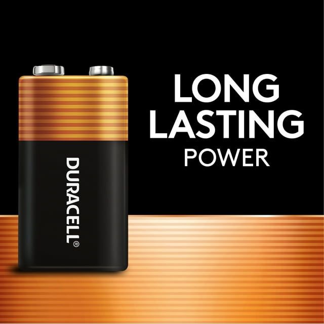 Duracell Coppertop 9V Battery, Long Lasting 9V Batteries, 2 Pack