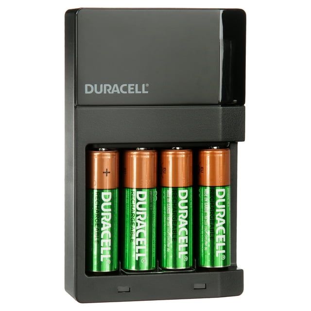 Duracell ION SPEED 1000 Rechargeable Battery Charger, Includes 4 AA NiMH Batteries