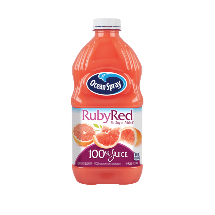 Ocean Spray 100% Juice, Ruby Red Grapefruit, 60 fl oz