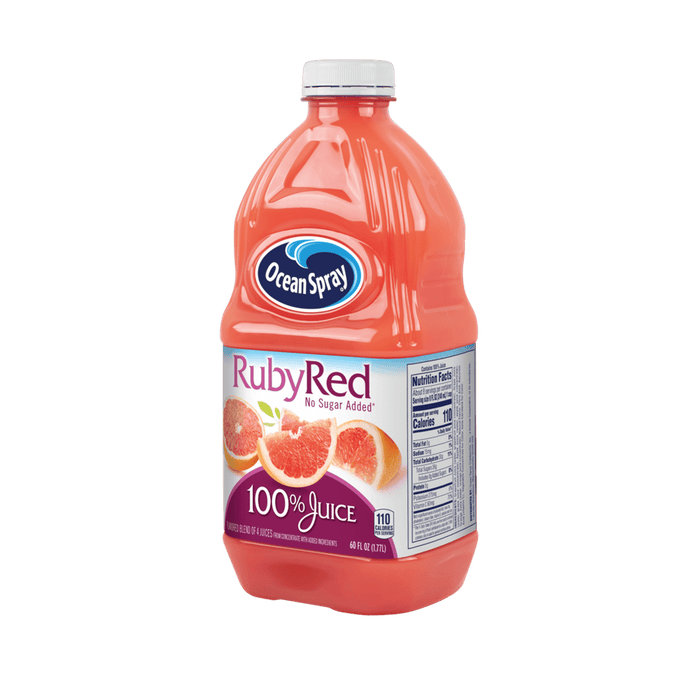 Ocean Spray 100% Juice, Ruby Red Grapefruit, 60 fl oz