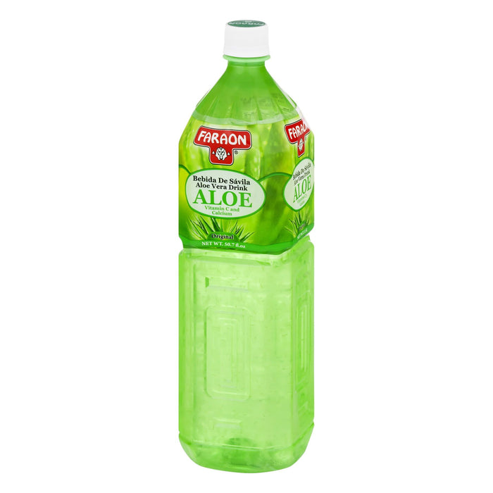 Faraon Aloe Vera Original Flavored Drink comes in a 1.5 Liter, 50.7 oz