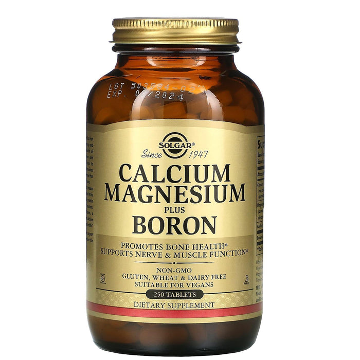 Solgar Calcium Magnesium Plus Boron, 250 Tablets