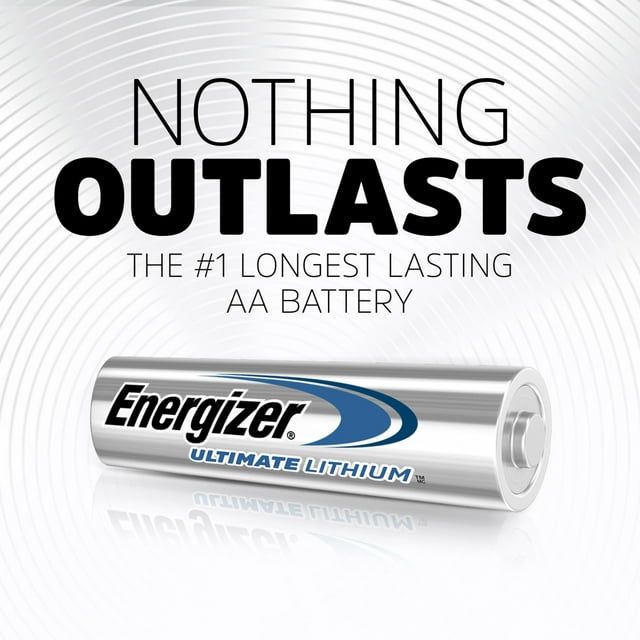 Energizer Ultimate Lithium AA Batteries (4 Pack), Double A Batteries