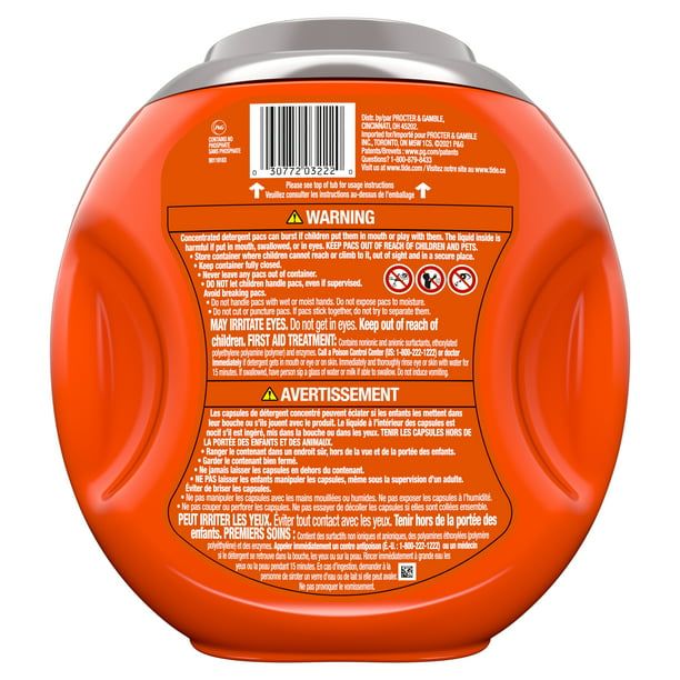 Tide Ultra OXI Power PODS with Odor Eliminators Laundry Detergent Pacs, 25 Count