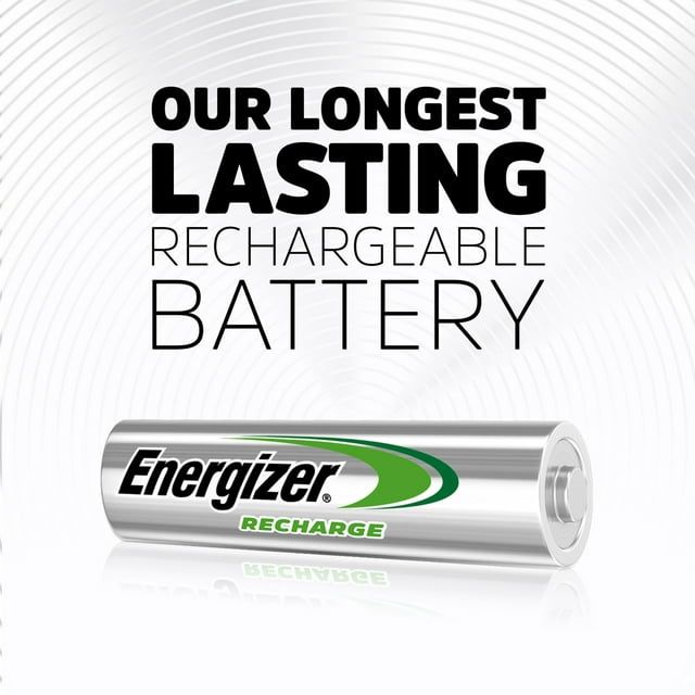 Energizer Rechargeable AA Batteries (4 Pack), Double A Batteries