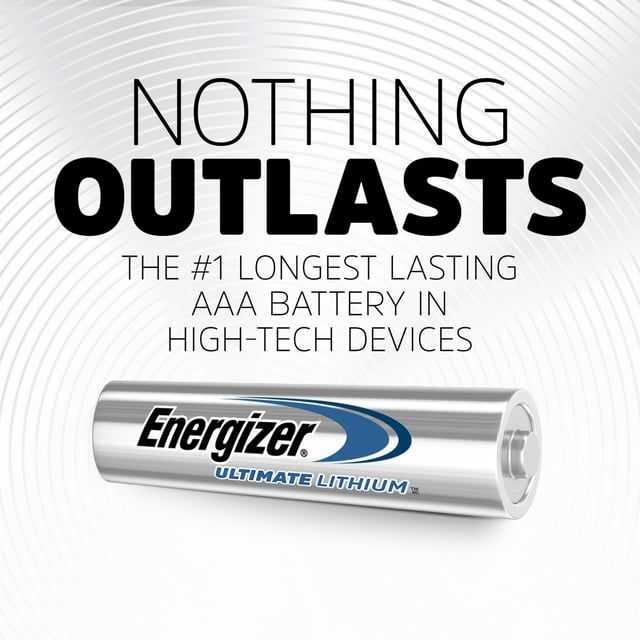 Energizer Ultimate Lithium AAA Batteries (4 Pack), Triple A Batteries