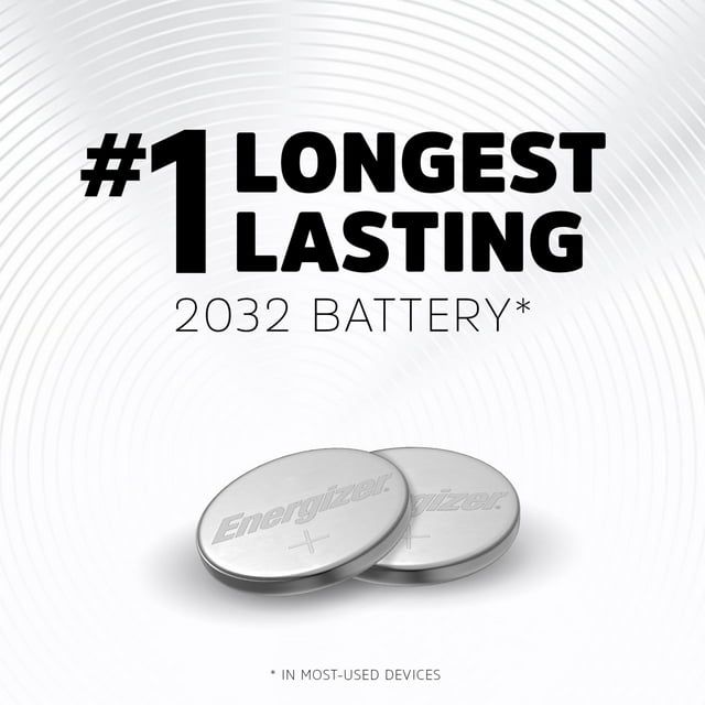 Energizer 2032 Batteries (4 Pack), 3V Lithium Coin Batteries