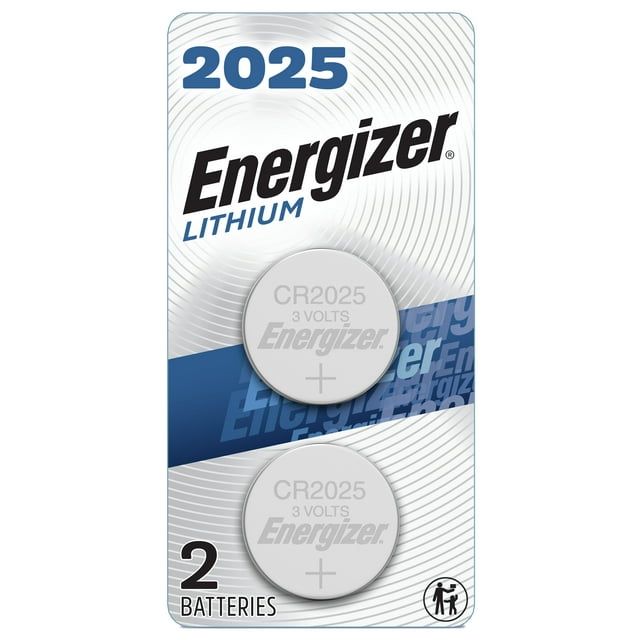 Energizer 2025 Batteries (2 Pack), 3V Lithium Coin Batteries