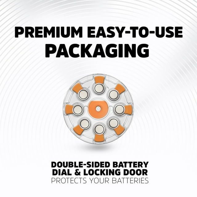 Energizer Hearing Aid Batteries Size 13, Orange Tab, 16 Pack