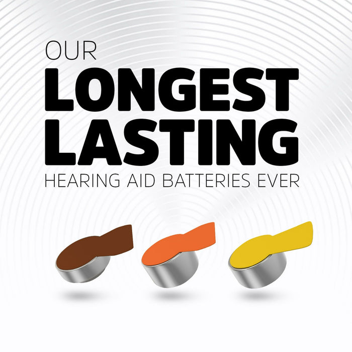 Energizer Hearing Aid Batteries Size 13, Orange Tab, 16 Pack