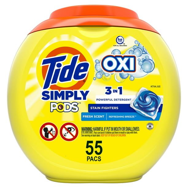 Tide Simply Pods Refreshing Breeze Laundry Detergent Pacs; 55 Ct