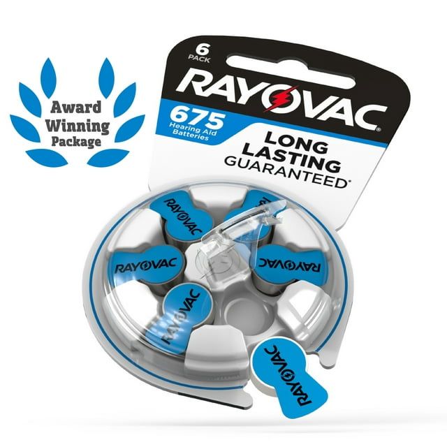 Rayovac Size 675 Hearing Aid Batteries (12 Pack), 675 Batteries