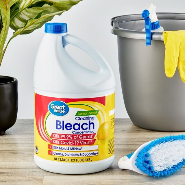 Great Value Cleaning Bleach, Lemon, 121 oz