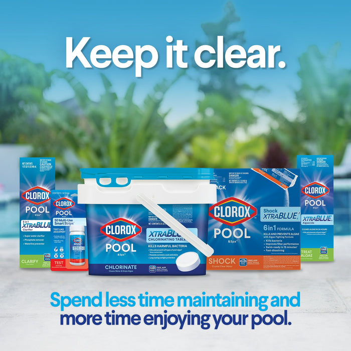 Clorox Pool&Spa XtraBlue 1" Chlorinating Tablets for Swimming Pools