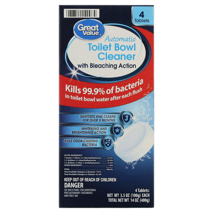 3.5oz Great Value Toilet Bowl Tablets, 4 Count