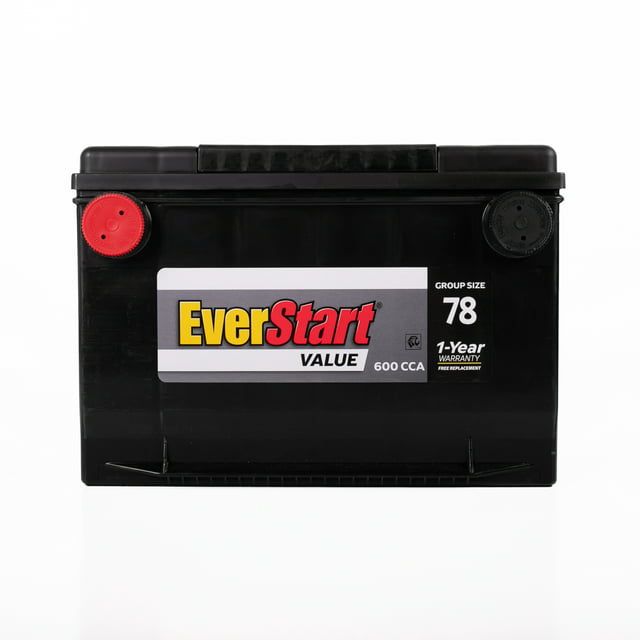 EverStart Value Lead Acid Automotive Battery, Group Size 78 (12 Volt/600 CCA)