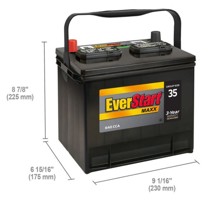 EverStart Maxx Lead Acid Automotive Battery, Group Size 35N, 12 Volt 640 CCA