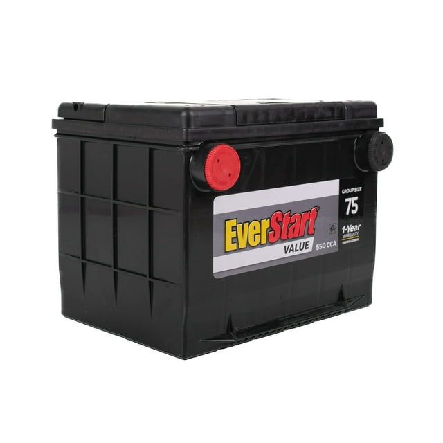 EverStart Value Lead Acid Automotive Battery, Group Size 75 (12 Volt/550 CCA)