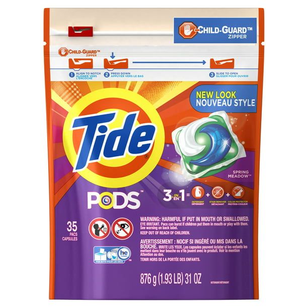 Tide PODS Spring Meadow Scent HE Turbo Liquid Detergent Pacs; 35 count