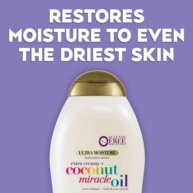 OGX Ultra Moisture Body Wash Extra Creamy + Coconut Miracle Oil, 19.5 fl oz