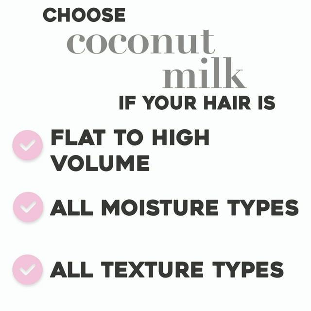 OGX Coconut Milk Moisturizing Strength & Shine, Leave-In Treatment Hair Serum, 4 fl oz