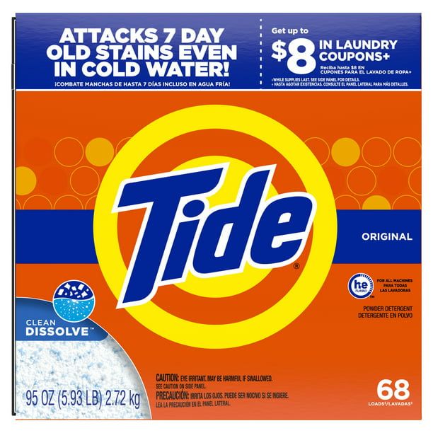 Tide Powder Laundry Detergent Original Scent; 68 Loads 95 oz