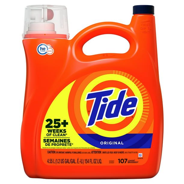 Tide Liquid Laundry Detergent Original; 107 loads 154 fl oz