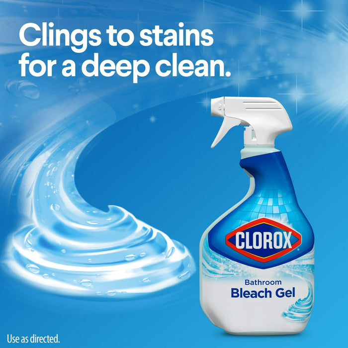 Clorox Bathroom Bleach Gel Multi-Surface Cleaner Spray, 30 oz