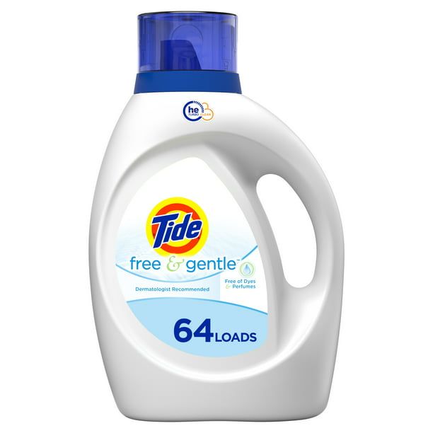 Tide Free & Gentle Liquid Laundry Detergent; 64 loads 92 fl oz