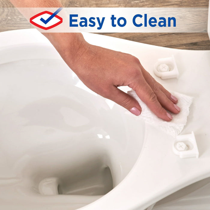 Clorox Antimicrobial Elongated Plastic Toilet Seat with Easy-off Hinges