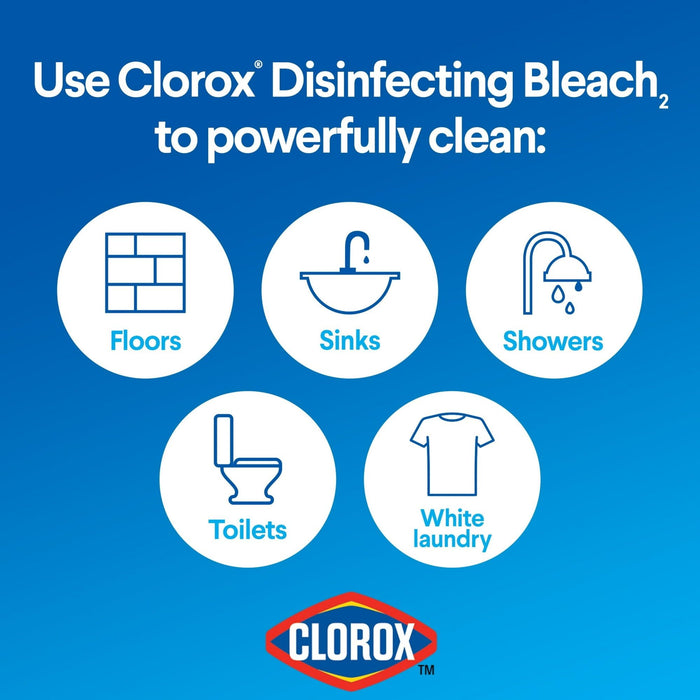 Clorox Regular Liquid Bleach, 121 oz Bottle, 2 ct