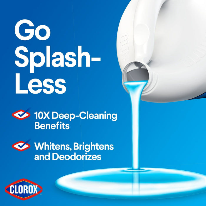 Clorox Splash-Less Liquid Bleach, Regular, 55 oz Bottle