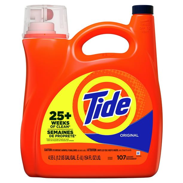 Tide Liquid Laundry Detergent Original; 107 loads 154 fl oz