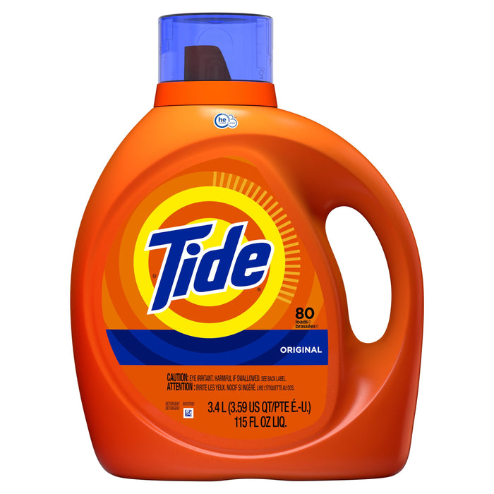 Tide Liquid Laundry Detergent Original; HE Compatible 80 loads 115 fl oz