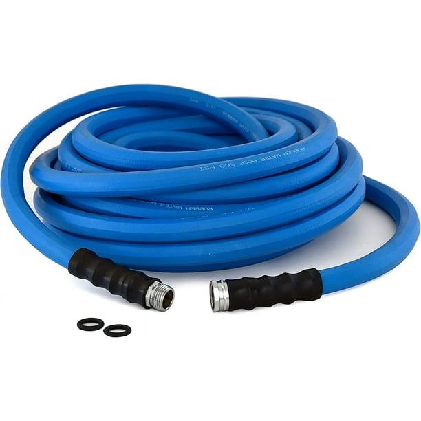 AG-Lite Rubber Hot & Cold Water Rubber Garden Hose: Ultra-Light & Super Strong - 2X the water flow than 5/8" hose (1"x 50') - BSALONE50