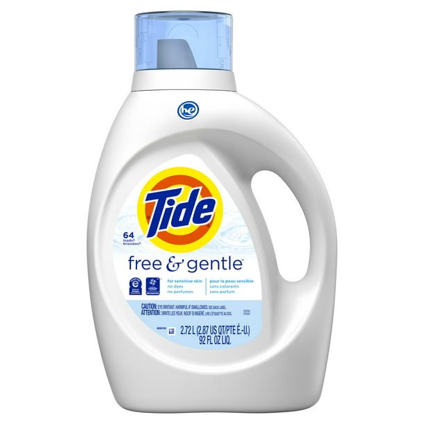 Tide Free & Gentle Liquid Laundry Detergent; HE Compatible 64 loads 92 fl oz